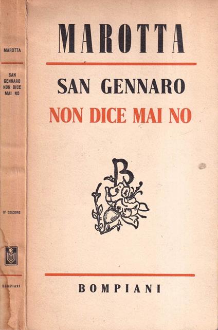 San Gennaro non dice mai no - Giuseppe Marotta - copertina