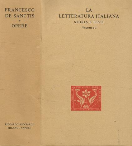 Opere - Francesco De Sanctis - copertina