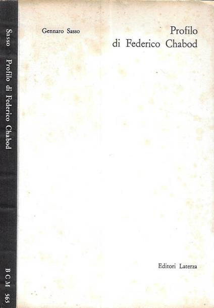 Profilo di Federico Chabod - Gennaro Sasso - copertina