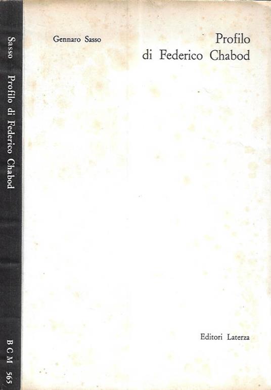 Profilo di Federico Chabod - Gennaro Sasso - copertina
