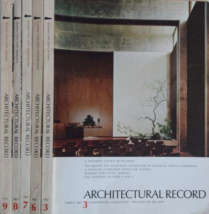 Architectural record n. 3-6-7-8-9 - copertina