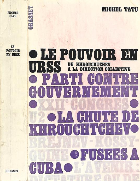 Le pouvoir en U.R.S.S - Michel Tatu - copertina