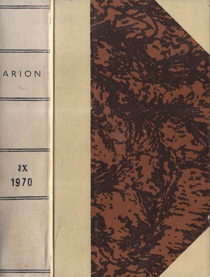 Arion Volume IX 1970 - copertina