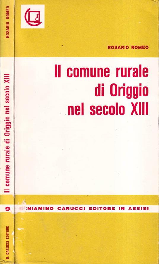 Il comune rurale di Origgio nel secolo XIII - Rosario Romeo - copertina