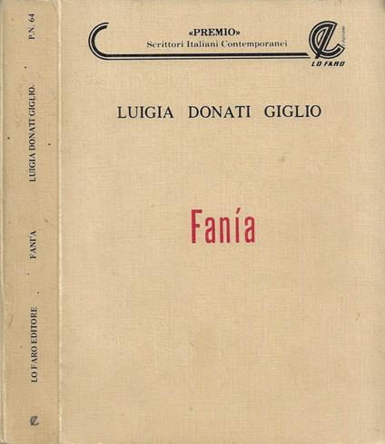 Fanía (Romanzo) - copertina