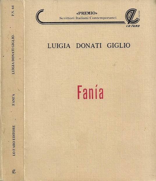 Fanía (Romanzo) - copertina