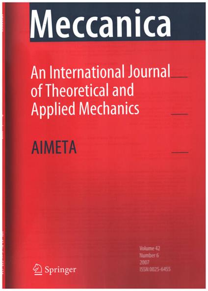 An International Journal of Theoretical and applied Mechanics n.42 parte 6 - copertina