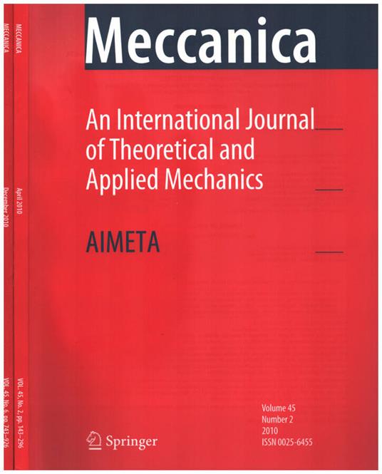 An International Journal of Theoretical and applied Mechanics n.45 parte 2-6 - copertina