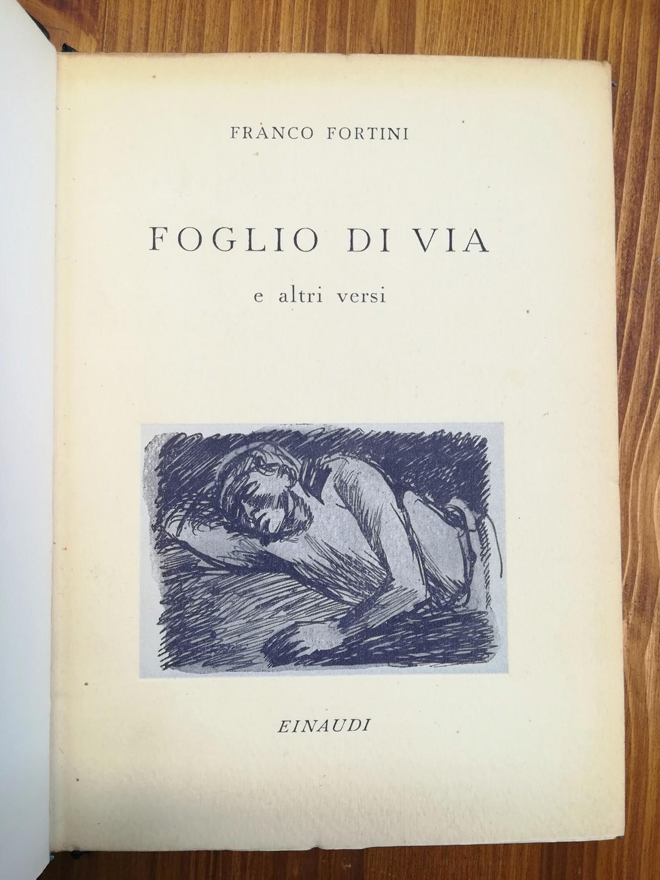 Foglio di via e altri versi