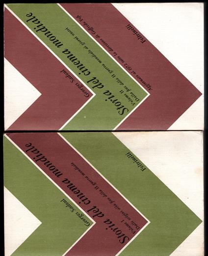 Storia del cinema mondiale Volume I: Dalle origini alla fine della II guerra mondiale - Volume II: Dalla fine della II guerra mondiale ai giorni nostri Aggiornato al 1972 sotto la direzione di Goffredo Fofi - Georges Sadoul - copertina