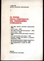 In difesa della continuità del programma comunista