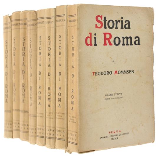 Storia Di Roma [Completa In 8 Volumi] - Theodor Mommsen - copertina
