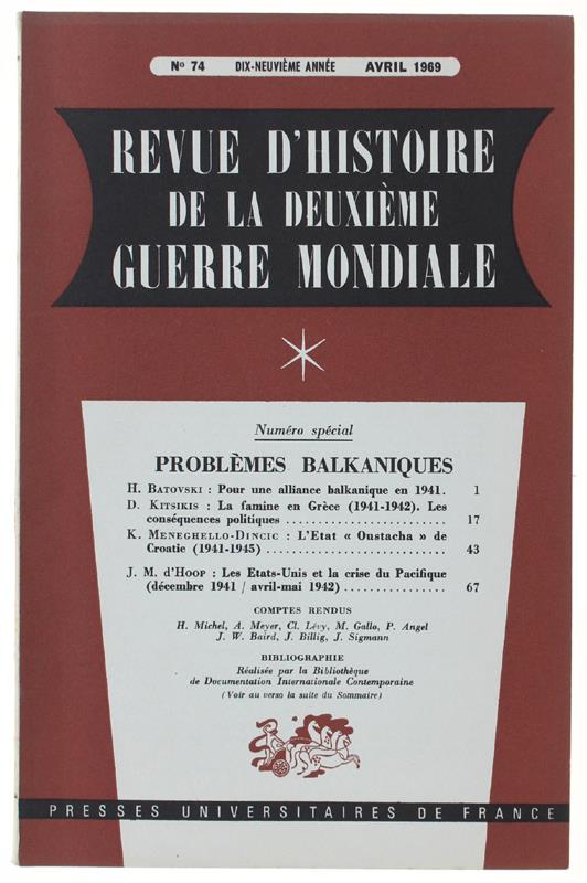 Revue D'Histoire De La Deuxième Guerre Mondiale - Collectif - copertina