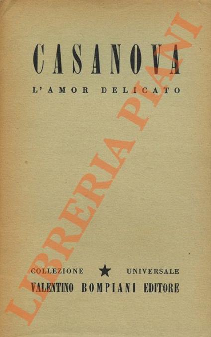 L' amor delicato - Giacomo Casanova - copertina