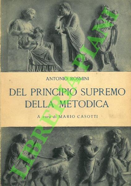 Del principio supremo della metodica - Antonio Rosmini - copertina