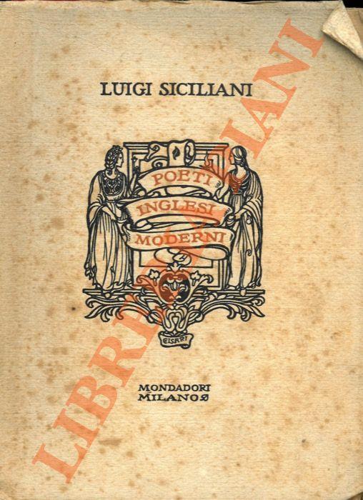 Poeti inglesi moderni. Traduzioni metriche e notizie - Luigi Siciliani - copertina
