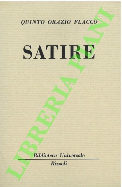 Satire - Quinto Orazio Flacco - copertina