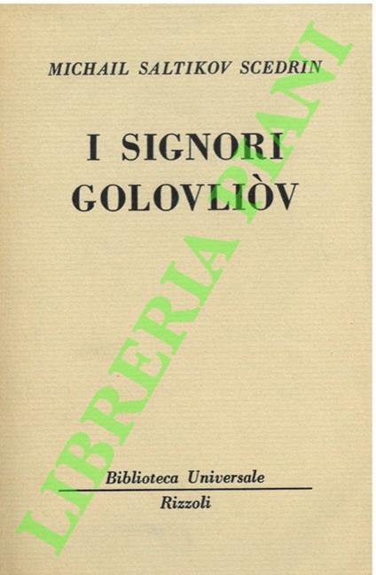 I signori Golovliòv - Michail Saltykov Scedrin - copertina
