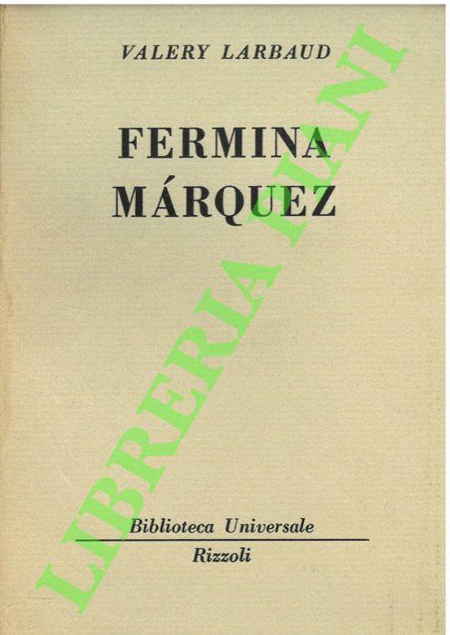 Fermina Marquez - Valéry Larbaud - copertina