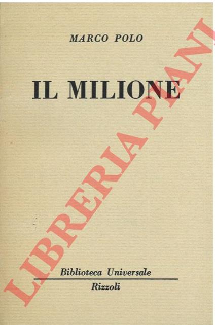 Il milione. - Marco Polo - copertina