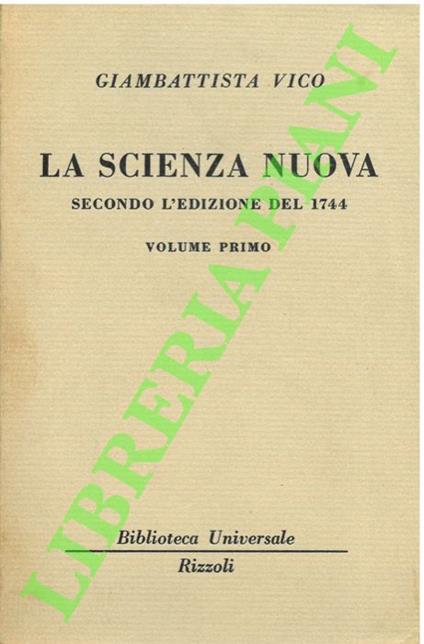 scienza nuova - Giambattista Vico - copertina