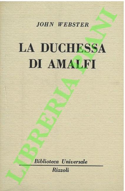 Duchessa di Amalfi - John Webster - copertina