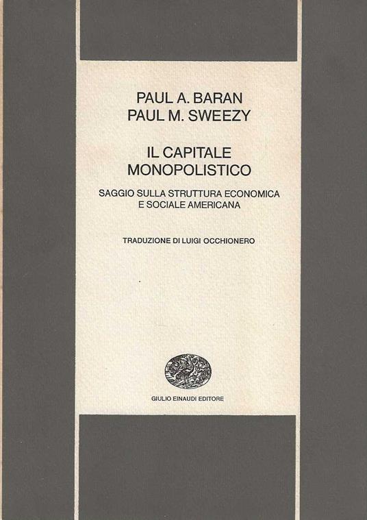 Il Capitale Monopolistico - copertina