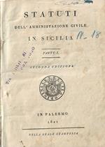 Statuti dell'amministrazione civile in sicilia - Parte I