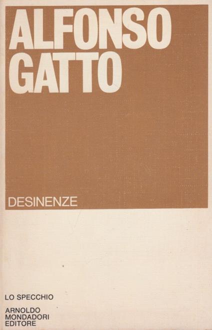 Desinenze 1974-1976 - Alfonso Gatto - copertina