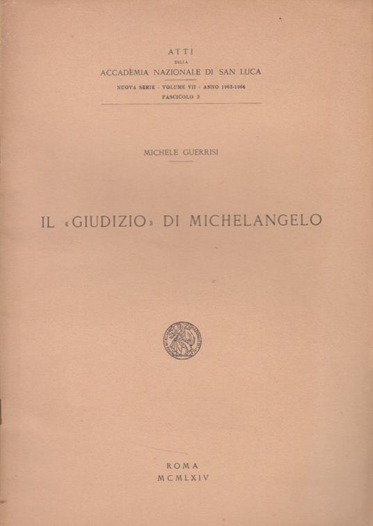 Il Giudizio di Michelangelo - Michele Guerrisi - copertina