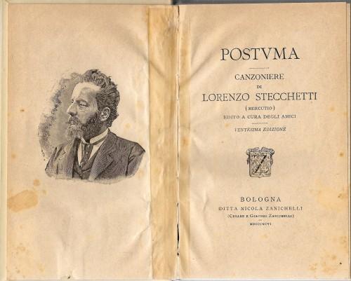 Postuma. Canzoniere di L. S. edito a cura degli amici - Lorenzo Stecchetti - copertina