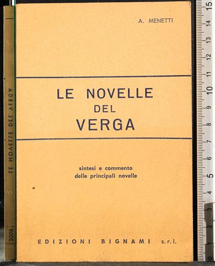 Le novelle del Verga - copertina