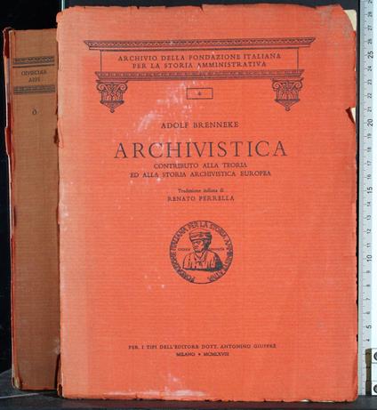 Archivistica - copertina