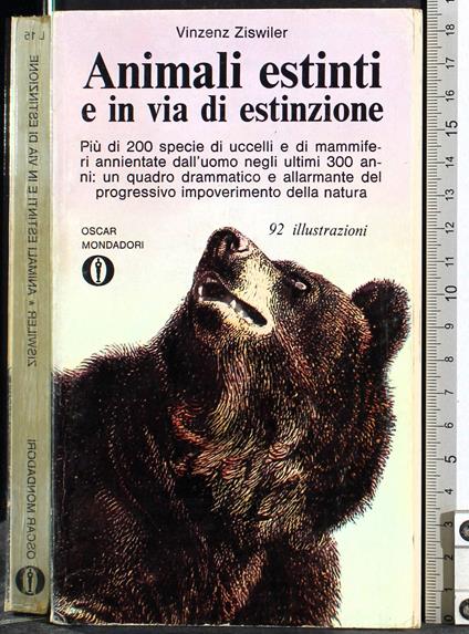 Animali estinti e in via di estinzione - Vinzenz Ziswiler - copertina