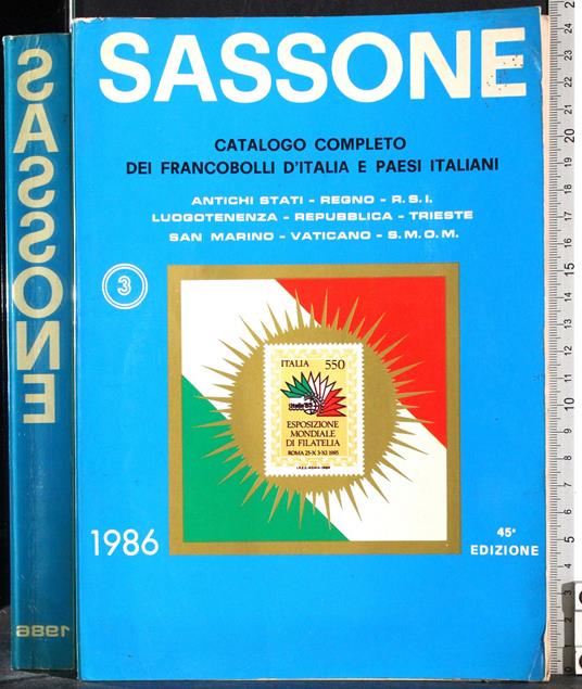 Sassone 1986. Catalogo completo dei francobolli d'Italia - copertina