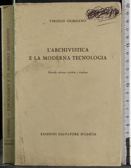 L' archivistica e la moderna tecnologia - copertina