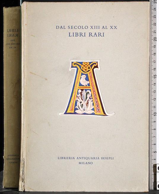 Libri Rari dal Secolo XIII al XX - copertina