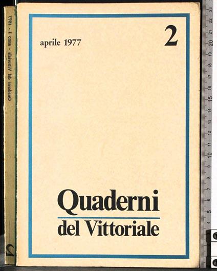 Quaderni del Vittoriale. Vol 2, Aprile 1977 - copertina