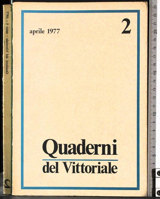 Quaderni del Vittoriale. Vol 2, Aprile 1977 - copertina