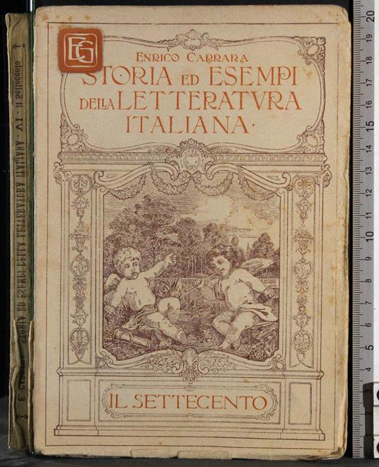 Storia ed esempi della letteratura Italiana - Enrico Carrara - copertina