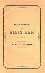 Società Promotrice delle Belle Arti in Torino. Elenco dei soci