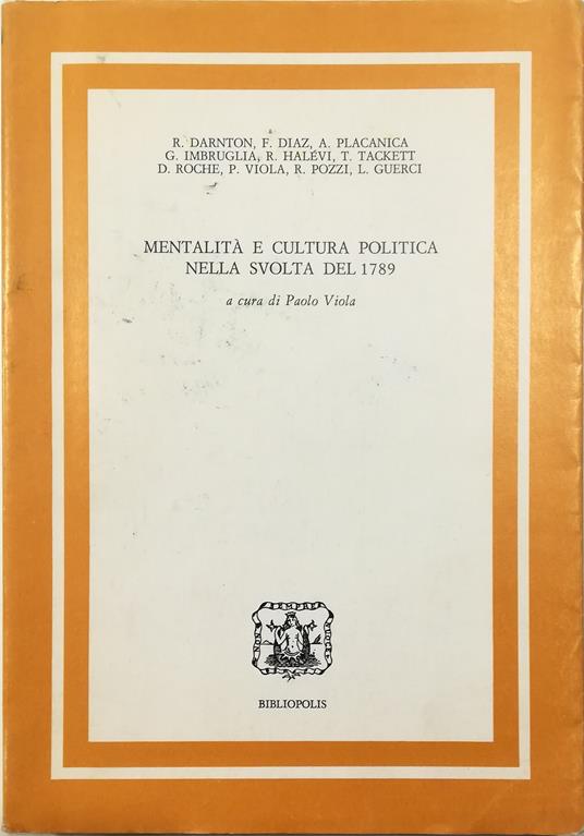 Mentalità e cultura politica nella svolta del 1789 - copertina