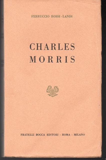 Charles Morris - Ferruccio Rossi-Landi - copertina