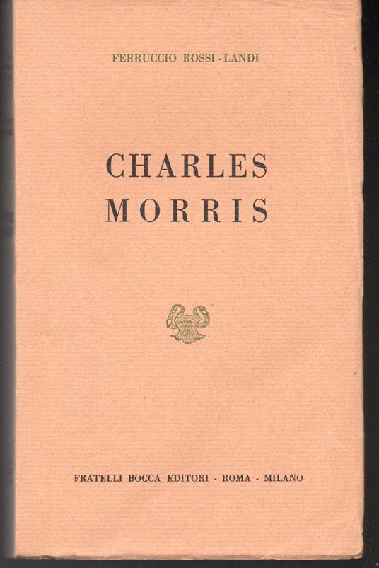 Charles Morris - Ferruccio Rossi-Landi - copertina