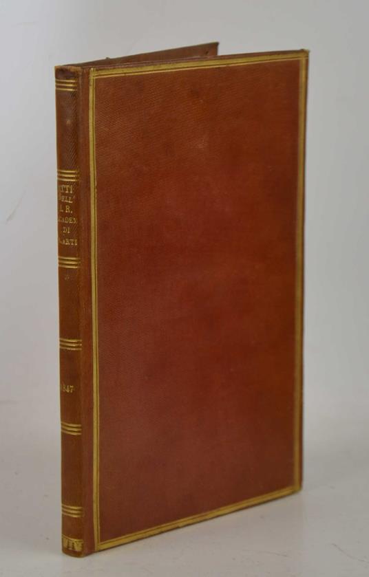 Atti dell'imperiale Regia Accademia di Belle Arti in Milano per la distribuzione de' premi fatta dal Conte di Spaur… il giorno primo settembre 1847 - copertina
