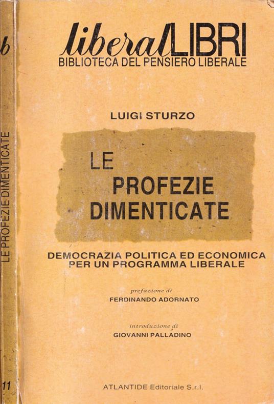Le profezie dimenticate - Luigi Sturzo - copertina