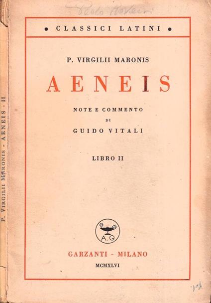 Aeneis, libro II - copertina