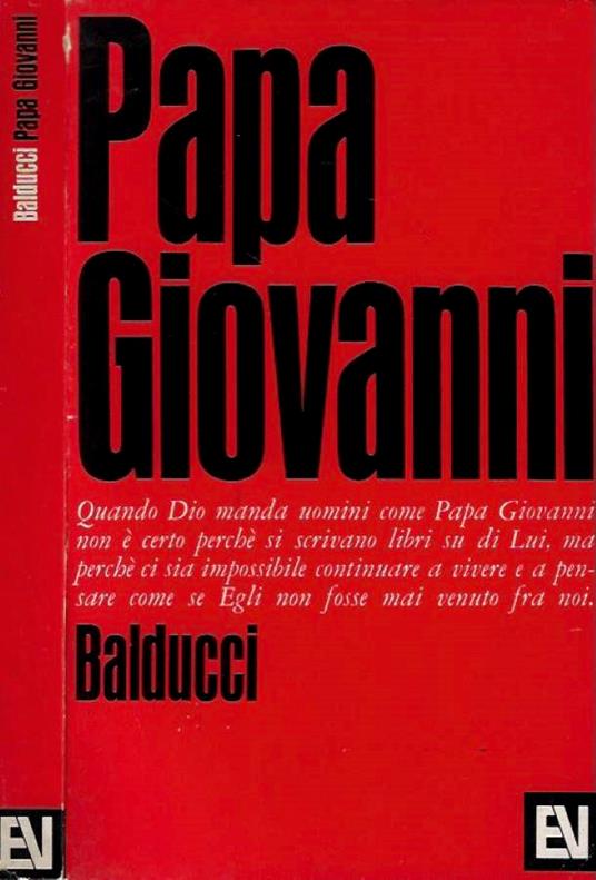 Papa Giovanni - Ernesto Balducci - copertina