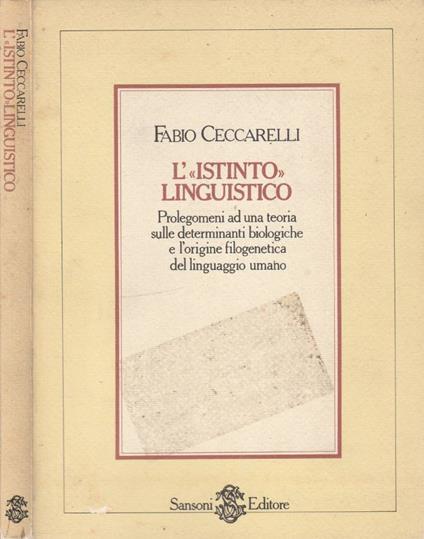L' istinto linguistico - Fabio Ceccarelli - copertina