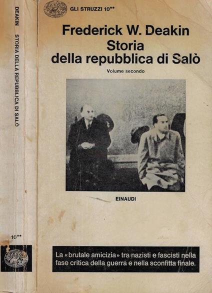 Storia della repubblica Vol. II - Frederick W. Deakin - copertina